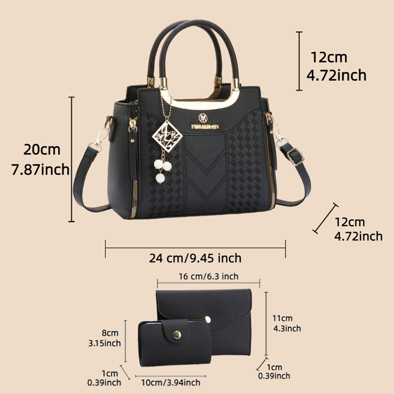 3-piece handbag set made of ly - đánh giá và giá Women'S Bags Handbags