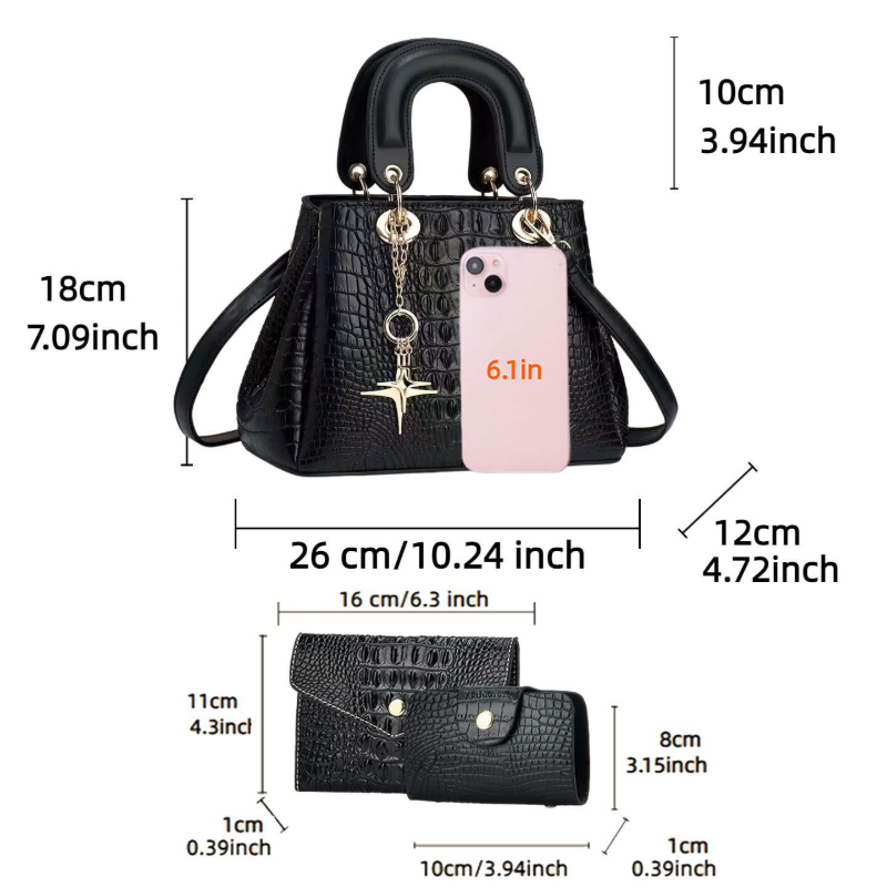 3-piece women's bag set, compa - đánh giá và giá Women'S Bags Handbags