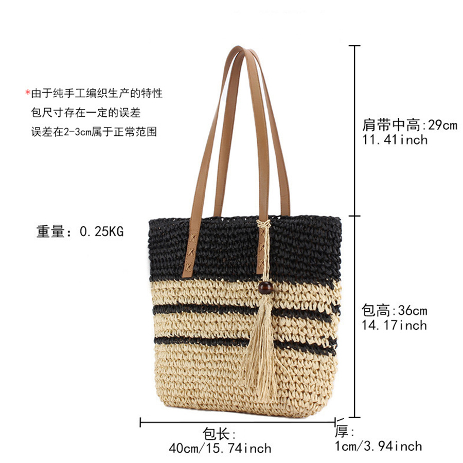Summer Straw Beach Bag Tassels - đánh giá và giá Women'S Raffia Bags