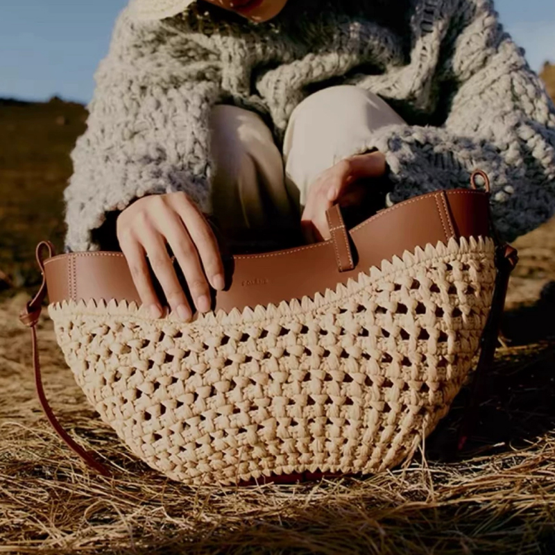 2026 Summer Hollow-out Raffia  - đánh giá và giá Women'S Raffia Bags